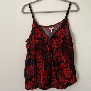 Maurices Dressy Red and Black Tank Top